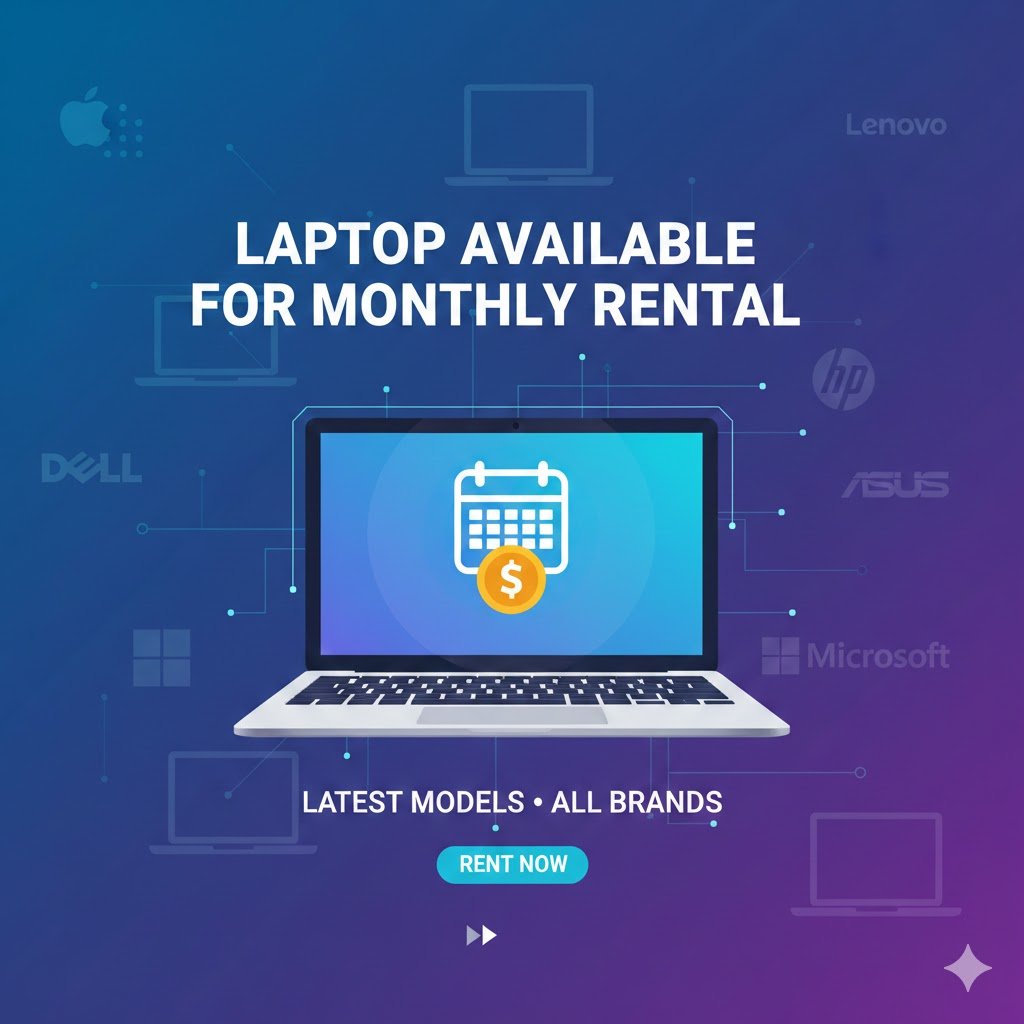 Laptop available on Rent